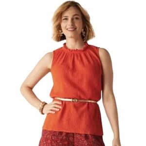 NWT Matilda Jane Maui Orange Gauze Tank Top Womens size L